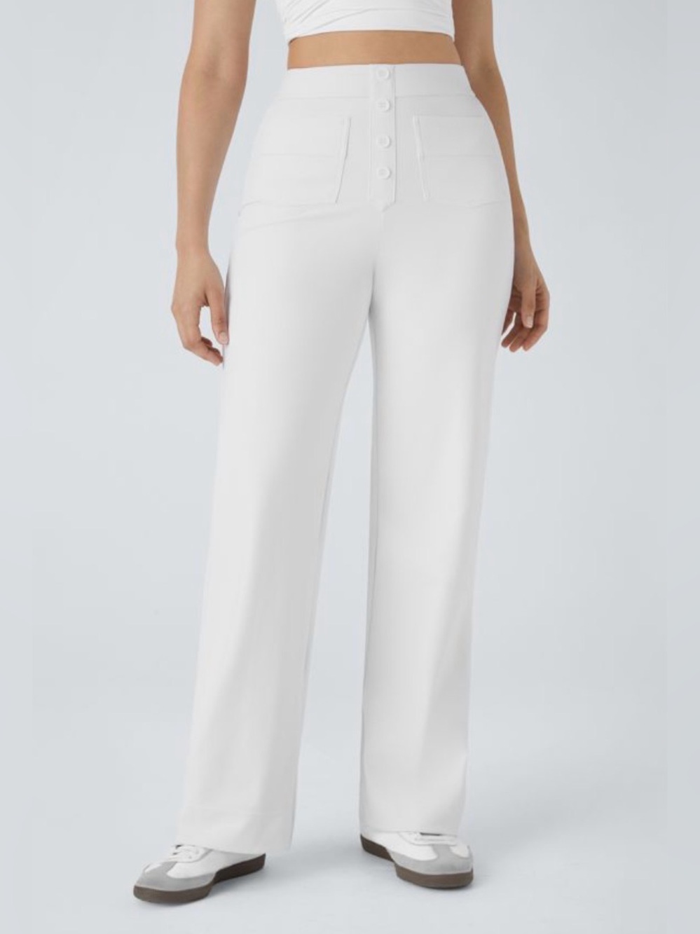 🌺NWT HALARA WHITE PULL ON TROUSER PANTS SIZE MEDIUM🌺